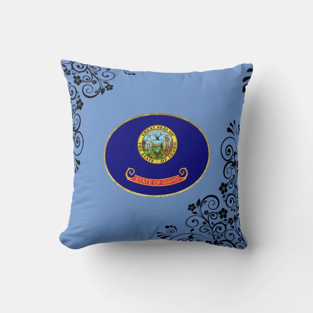 Coussin Drapeau de l'Idaho (Recto)
