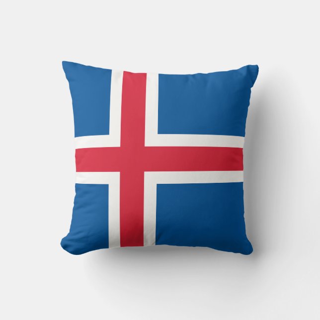 Coussin Drapeau de l'Islande (Recto)