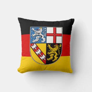 Coussin Drapeau de l'oreiller à lancer de Sarre