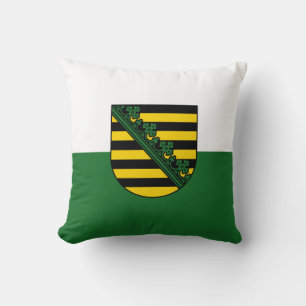 Coussin Drapeau de l'oreiller à lancer de Saxe