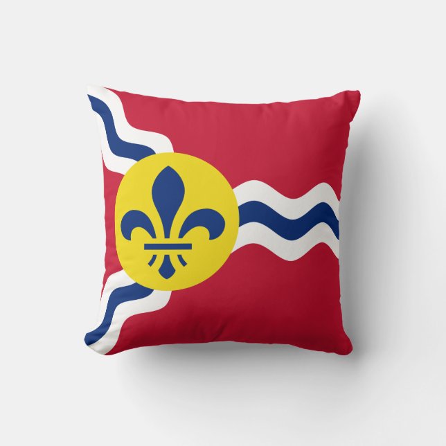 Coussin Drapeau de Saint-Louis, Missouri (Recto)