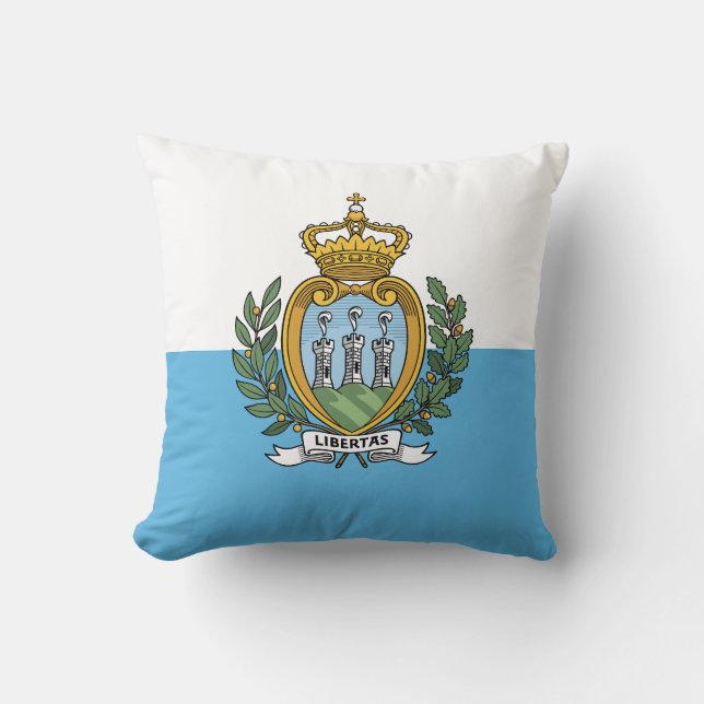 Coussin Drapeau de Saint-Marin (Recto)
