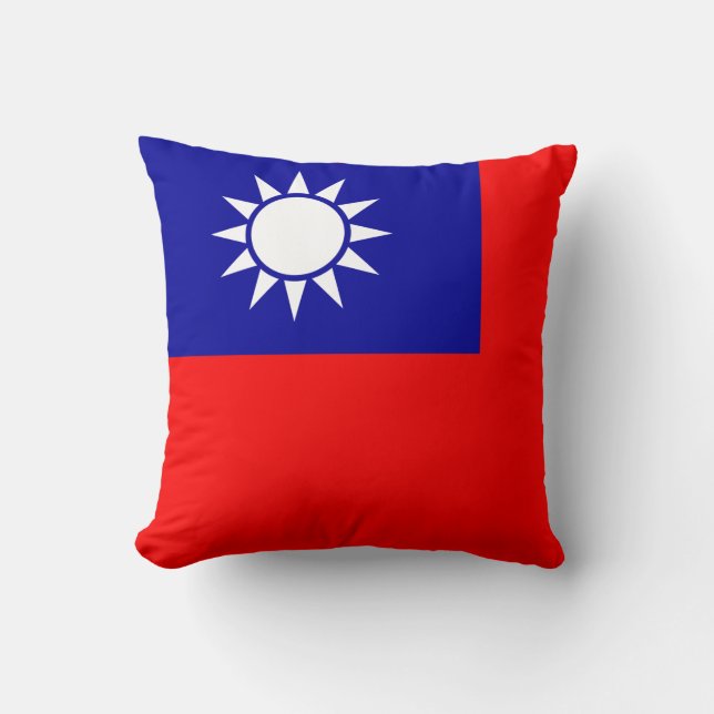 Coussin Drapeau de Taïwan : République de Chine, Taipei ch (Recto)
