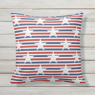 Coussin Drapeau des États-Unis aux étoiles patriotiques 