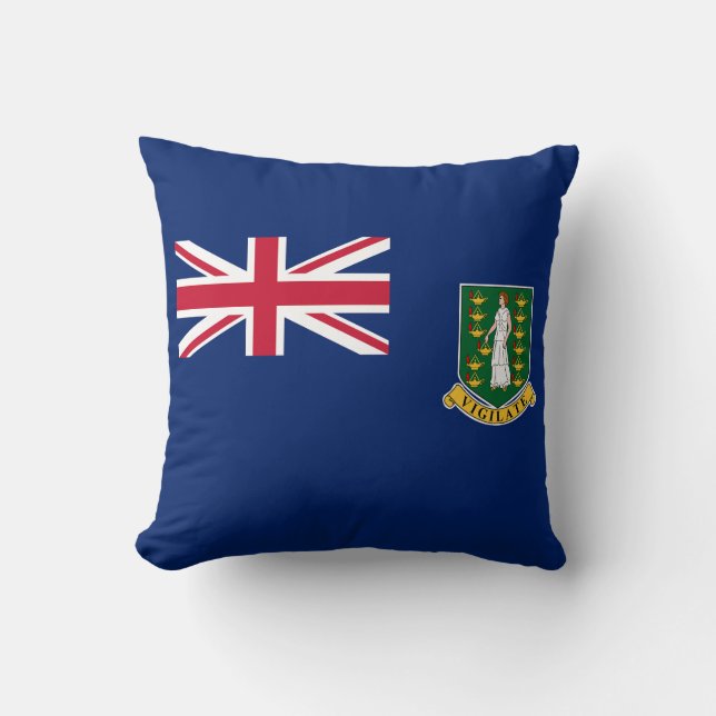 Coussin Drapeau des îles Vierges britanniques (Recto)
