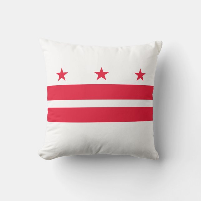 Coussin Drapeau d'État de Washington DC (Recto)
