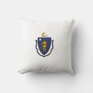 Coussin Drapeau d'État du Massachusetts