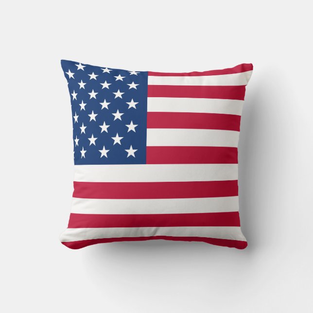 Coussin Drapeau d'étoile des Etats-Unis (Recto)