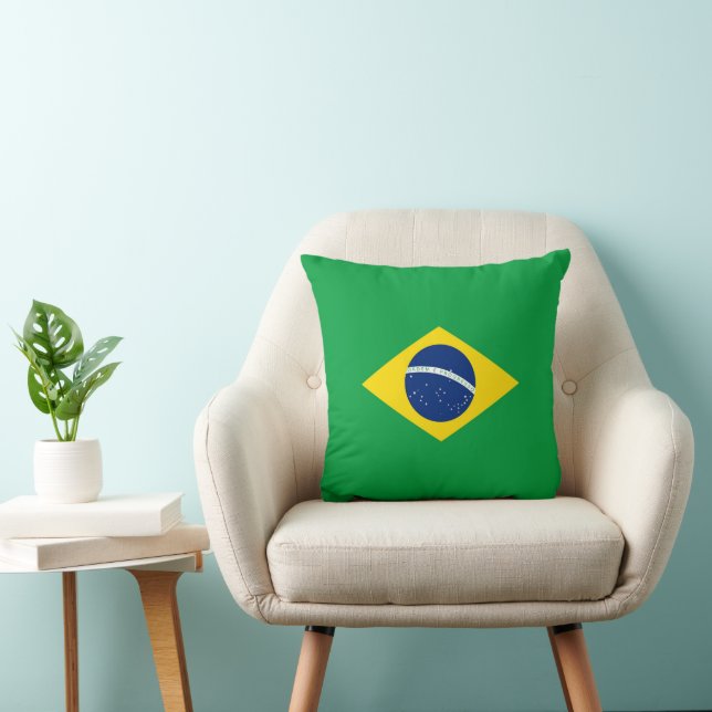Coussin Drapeau du Brésil (Chaise)