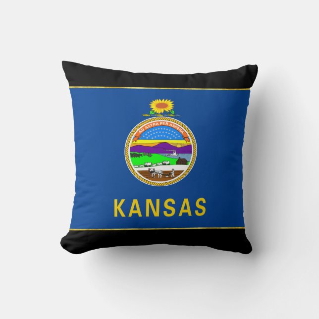 Coussin Drapeau du Kansas (Recto)