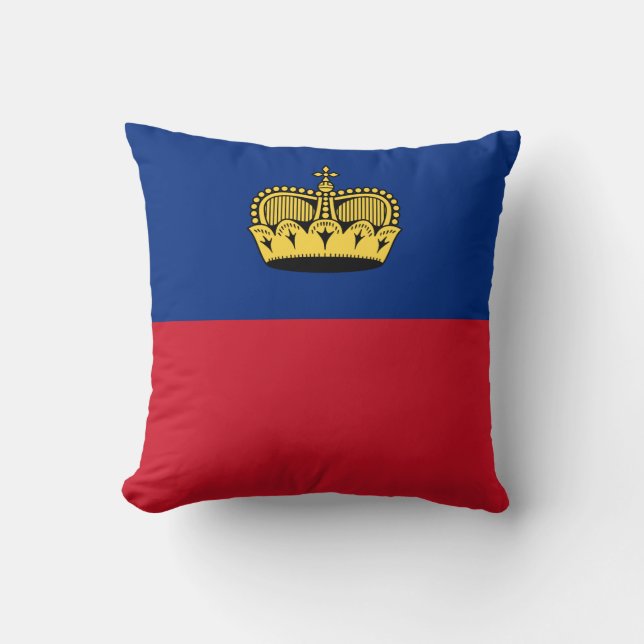Coussin Drapeau du Liechtenstein (Recto)