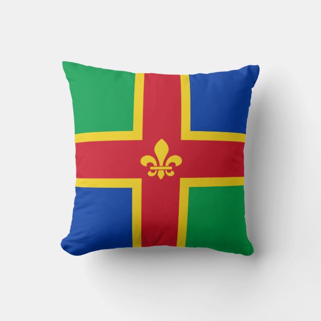 Coussin Drapeau du Lincolnshire (Recto)