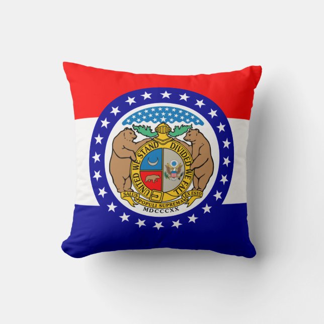 Coussin Drapeau du Missouri (Recto)