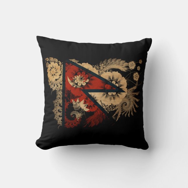 Coussin Drapeau du Népal (Recto)