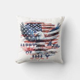 Coussin Drapeau et aigle des États-Unis. Indépendance