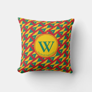 Coussin Drapeau GRENADA personnalisé Monogramme patriotiqu