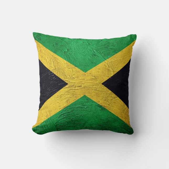 Coussin Drapeau jamaïcain (Recto)