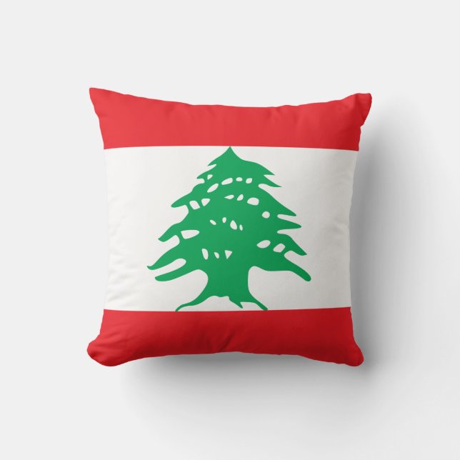 Coussin Drapeau libanais (Recto)