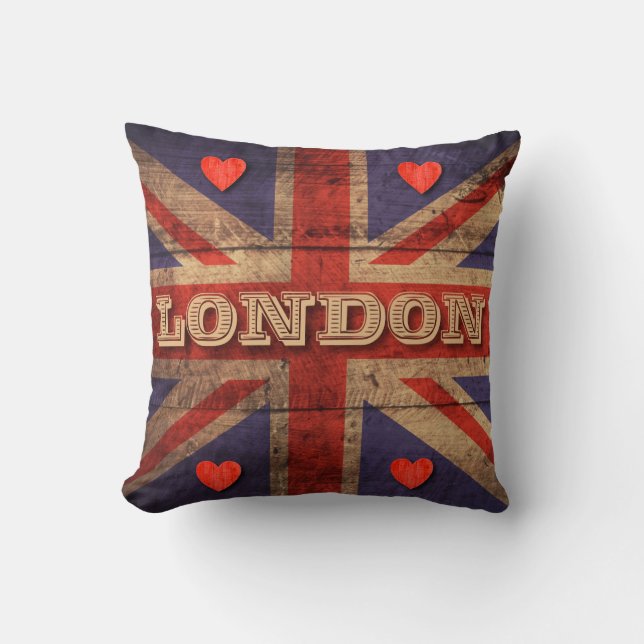 Coussin Drapeau Londres Angleterre Union Jack Royaume-Uni  (Recto)