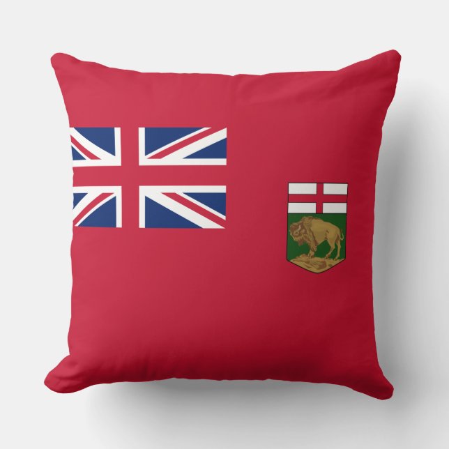 Coussin Drapeau Manitoba (Recto)