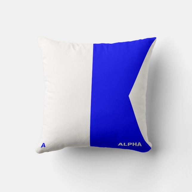 Coussin Drapeau Maritime A — Alpha (Verso)