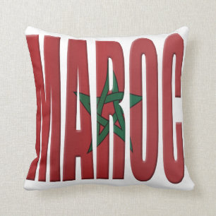 Coussin drapeau marocain