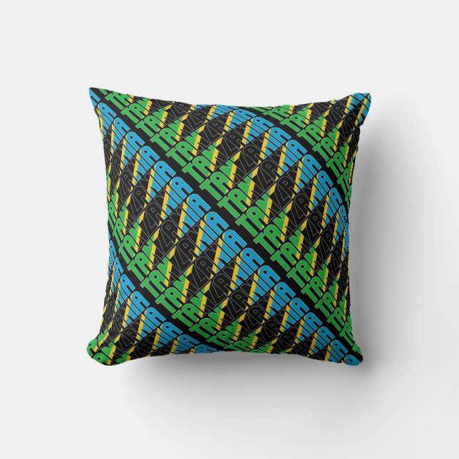 Coussin Drapeau national de Tanzanie magnifique (Recto)