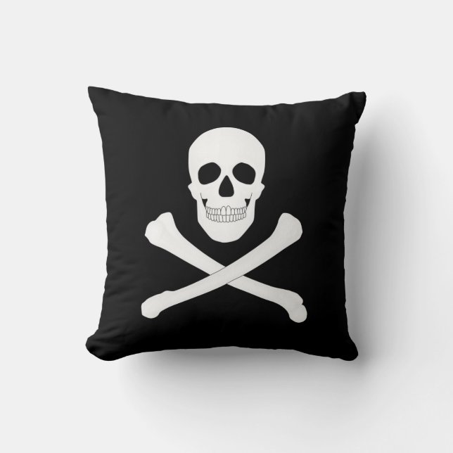 Coussin Drapeau Pirate (Jolly roger) (Recto)