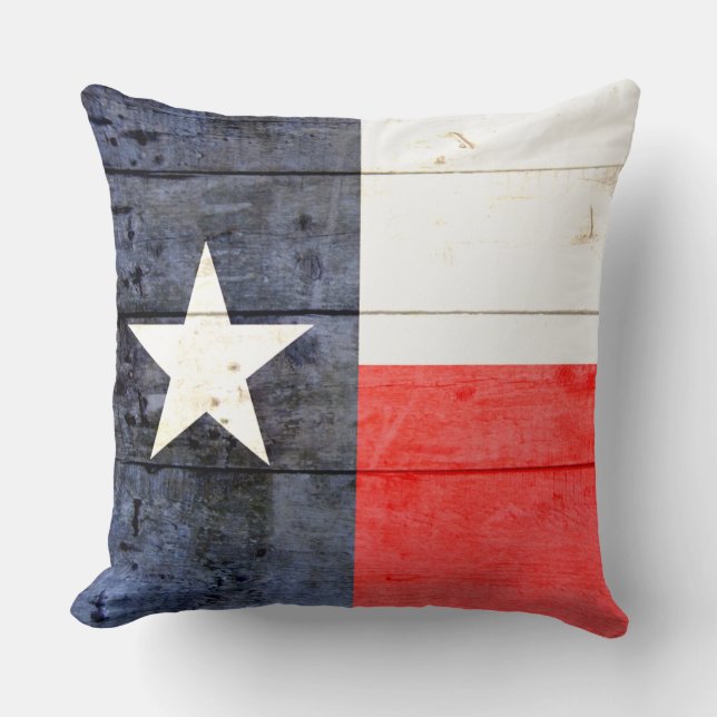 Coussin Drapeau rustique du Texas  (Recto)