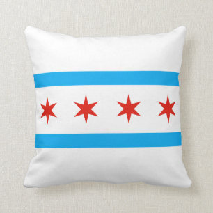 Coussin Drapeau traditionnel de Chicago