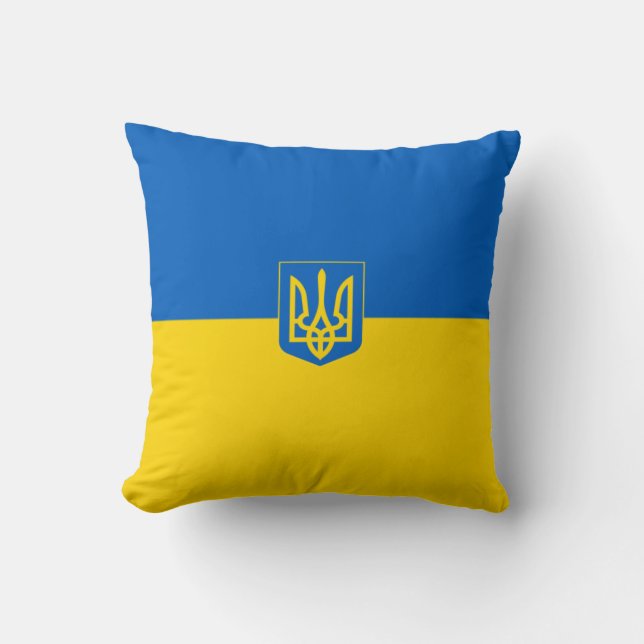Coussin Drapeau ukrainien Armoiries (Recto)