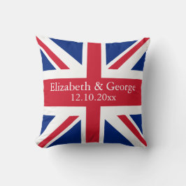 Coussin Drapeau Union Jack britannique Mariage personnalis
