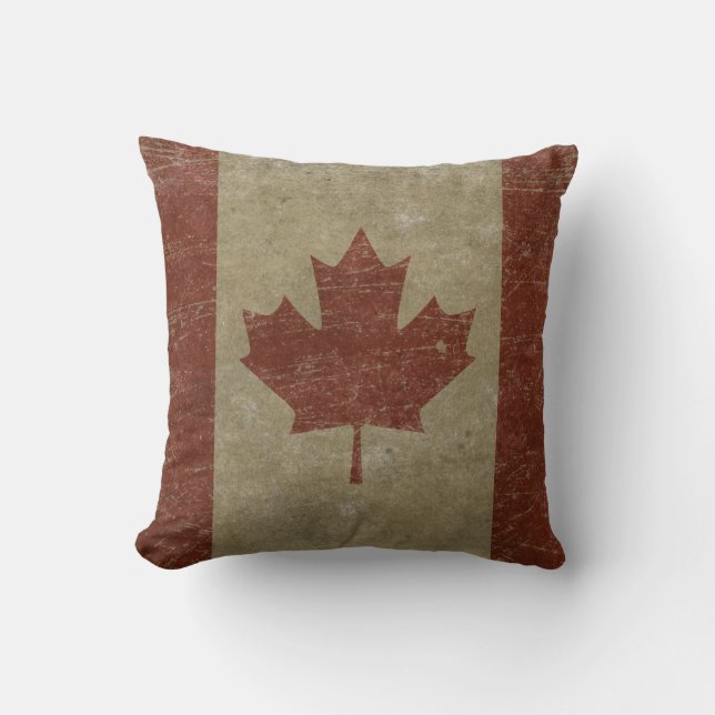 Coussin Drapeau vintage du Canada (Recto)