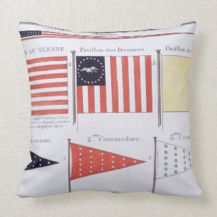 Coussin Drapeaux et fanions maritimes américains, d'un