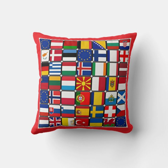 Coussin Drapeaux internationaux (Verso)