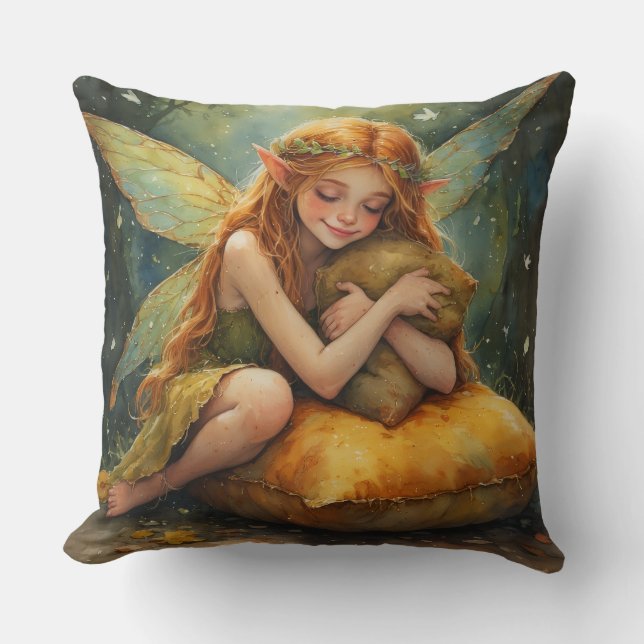 Coussin Dream Fairy Holding 2 Pillows (Recto)