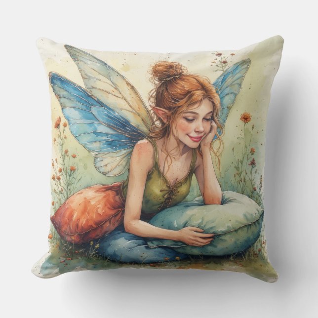Coussin Dream Fairy Holding 2 Pillows (Recto)