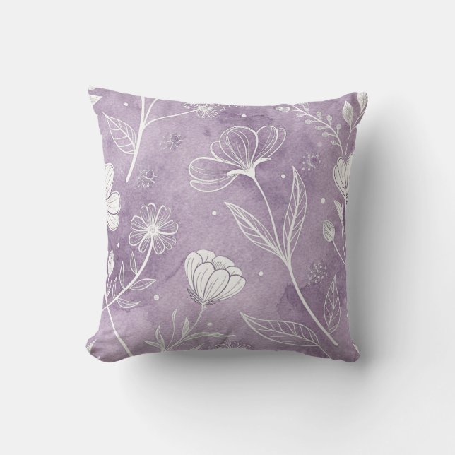 Coussin Dreamy Floral Throw Pillow – Square (Recto)