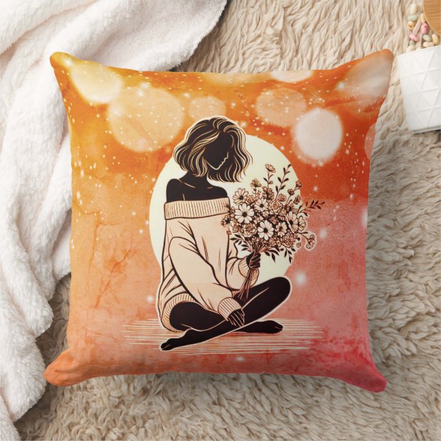 Coussin Dreamy Pink Elegance : La réflexion tranquille d'u (Couverture)