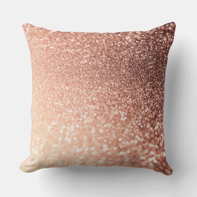 Coussin Dreamy Rose Gold Parties scintillant - Peach Glitt (Recto)
