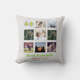 Coussin Drôle BFF PHOTO COLLAGE Cadeau personnalisé AVOCAD