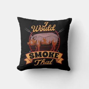 Coussin Drôle cadeau d'amant barbecue  Je Fumerais Ces Cad