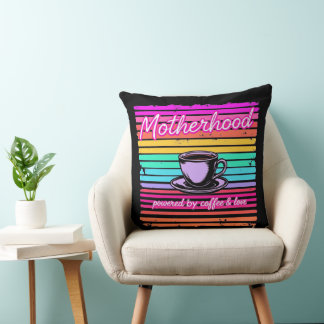 Coussin Drôle cadeau pour les mamans de café | Fête des mè