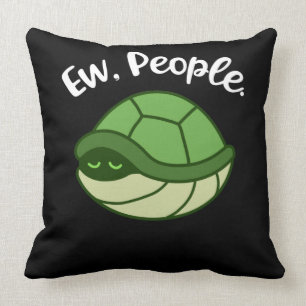 Coussin Drôle Cadeaux de tortue Hommes Introvertir Cadeau 