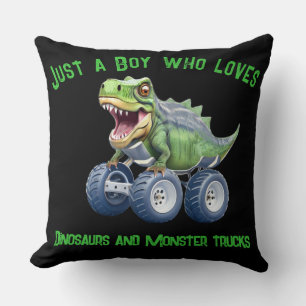 Coussin Drôle camion monstre dinosaure