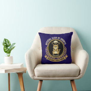 Coussin Drôle Chat Grincheux Club Officiel des Grognons