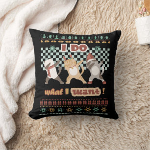 Coussin Drôle Chat - Je fais ce que je veux