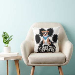 Coussin Drôle Chien Design : 'Mon Chien est Glacière que V