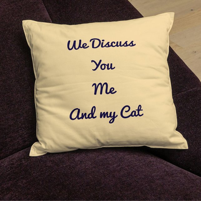 Coussin Drôle Citation Amoureux des chats moderne Cadeau M (Créateur téléchargé)