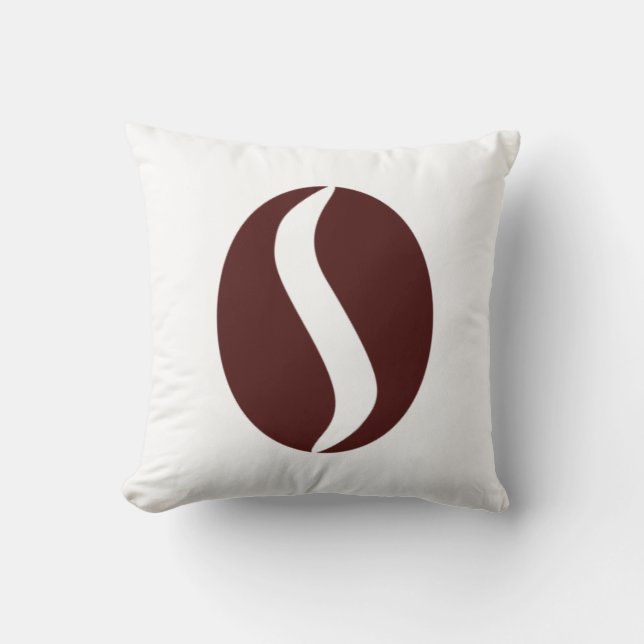 Coussin Drôle Coffee Bean Minimalisme Cushion Lisse Oreill (Recto)